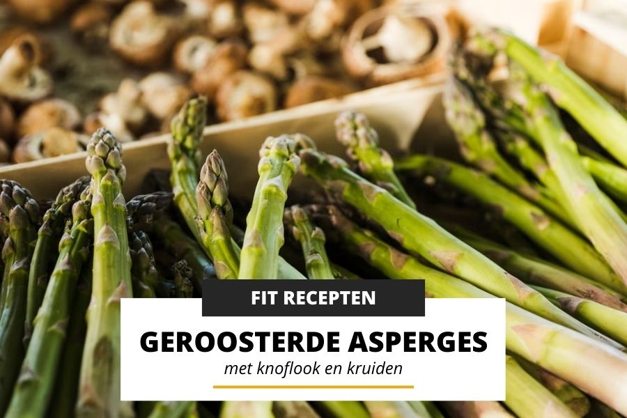 Geroosterde asperges met knoflook en kruiden