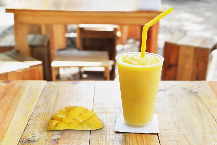 Proteïne Smoothie Mango - Eiwitrijke Smoothie - Proteïne Milkshake - Eiwitrijke Milkshake - Vruchten Smoothie