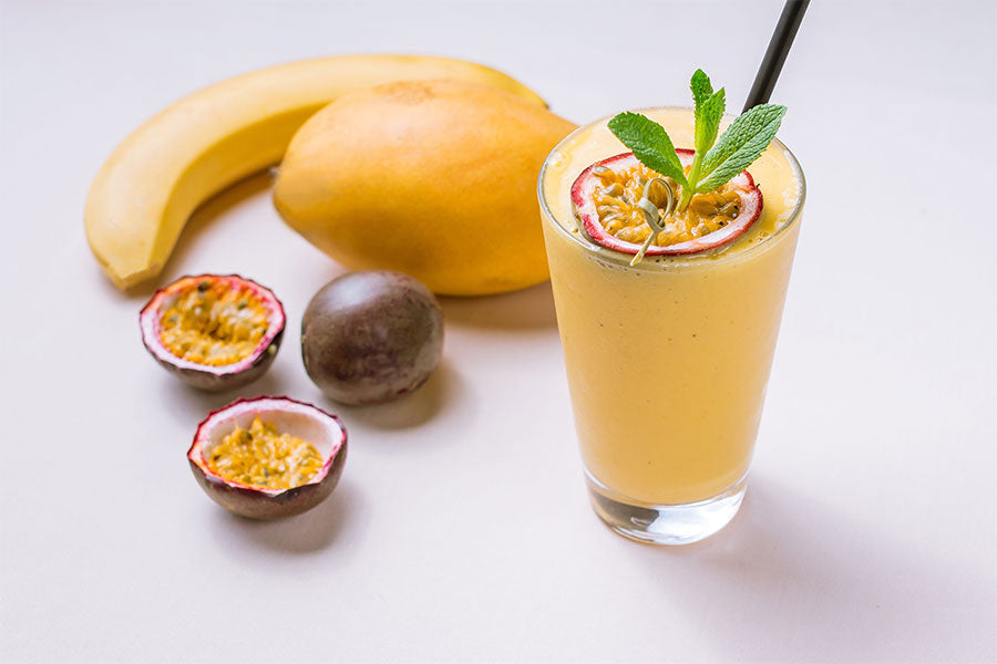 Proteïne Smoothie Passievrucht - Eiwitrijke Smoothie - Proteïne Milkshake - Eiwitrijke Milkshake - Vruchten Smoothie