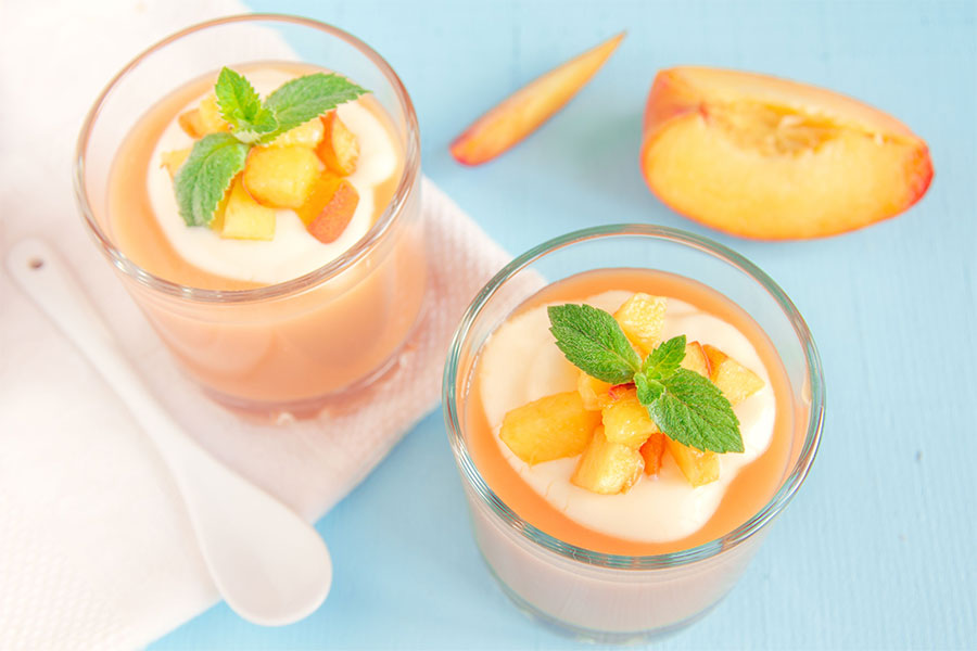 Proteïne Smoothie Perzik - Eiwitrijke Smoothie - Proteïne Milkshake - Eiwitrijke Milkshake - Vruchten Smoothie