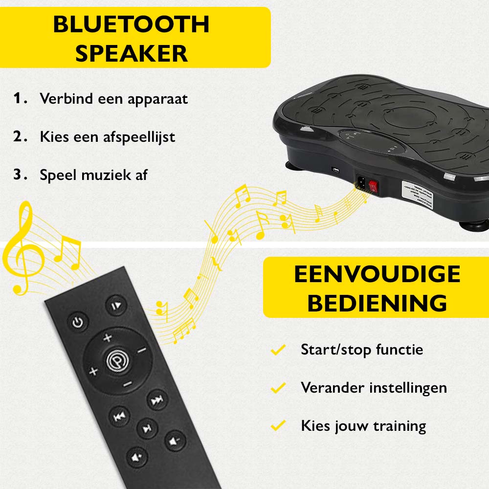 Zoluko Fitness Trilplaat met Bluetooth Functie 7 #kleur_zwart