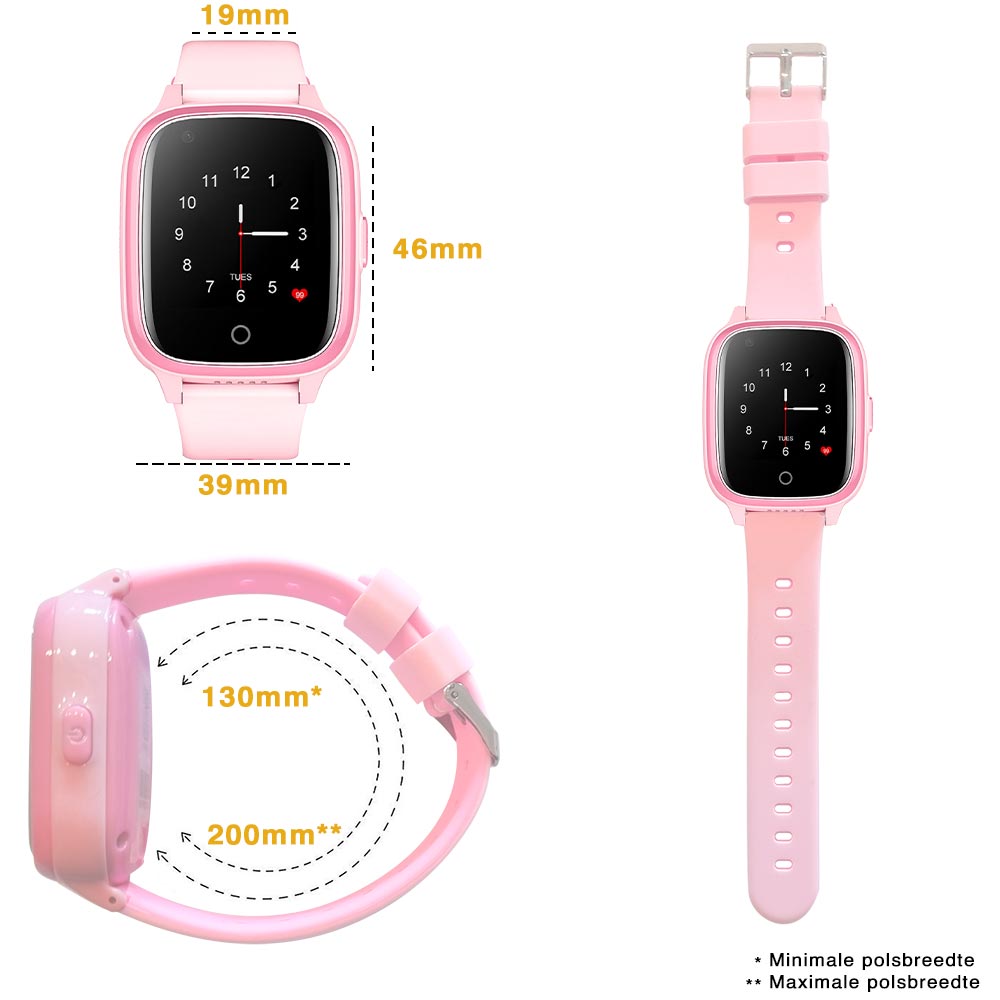 Kinder Smartwatch met GPS Roze