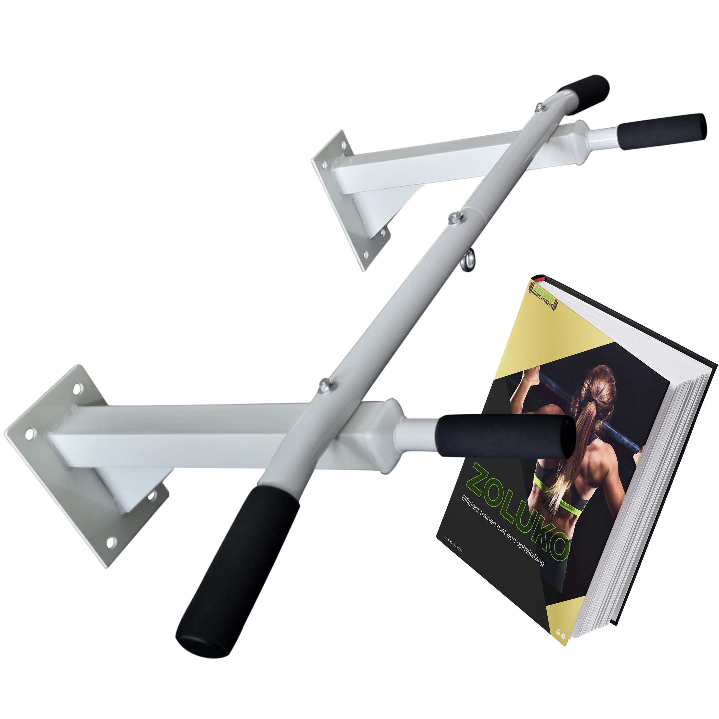 Zoluko Pull up bar muur - Optrekstang muur - Pull up bar wand - Optrekstang wand - Wit afb. 1 #kleur_wit