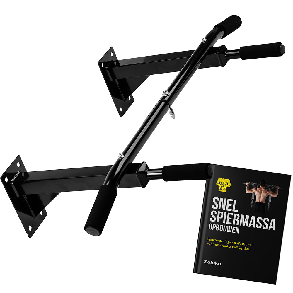 Zoluko Pull up bar muur - Optrekstang muur - Pull up bar wand - Optrekstang wand - Zwart afb. 1 #kleur_zwart