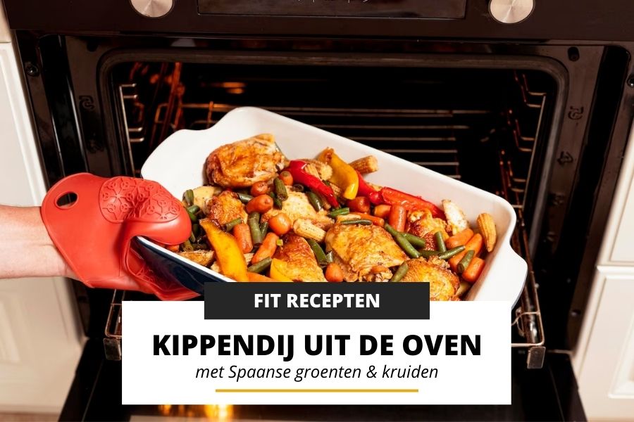 Kippendij, Courgette en Paprika uit de Oven met Spaanse Kruiden