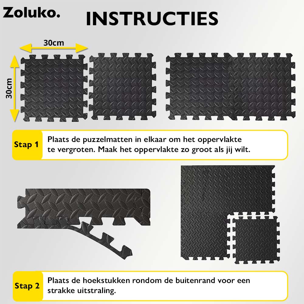 Relaxdays Fitness Puzzelmat - 24 Puzzelstukken - Elk 30 X 30 Cm Sportmat Uitbreidbaar Relaxdays Fitness Puzzelmat - 24 Puzzelstukken - Elk 30 X 30 Cm Sportmat Uitbreidbaar