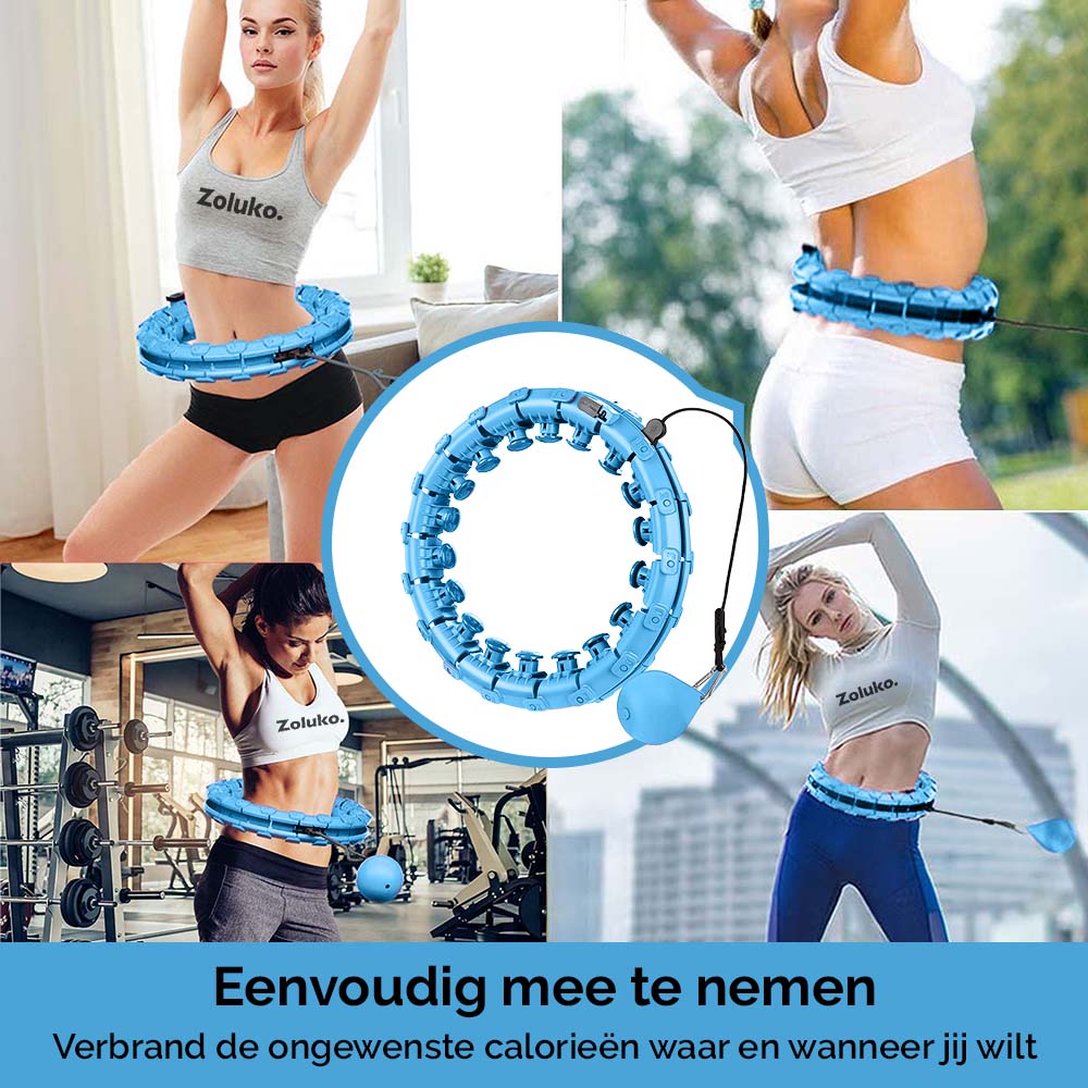 Fitness Hoelahoep Met gewicht Blauw