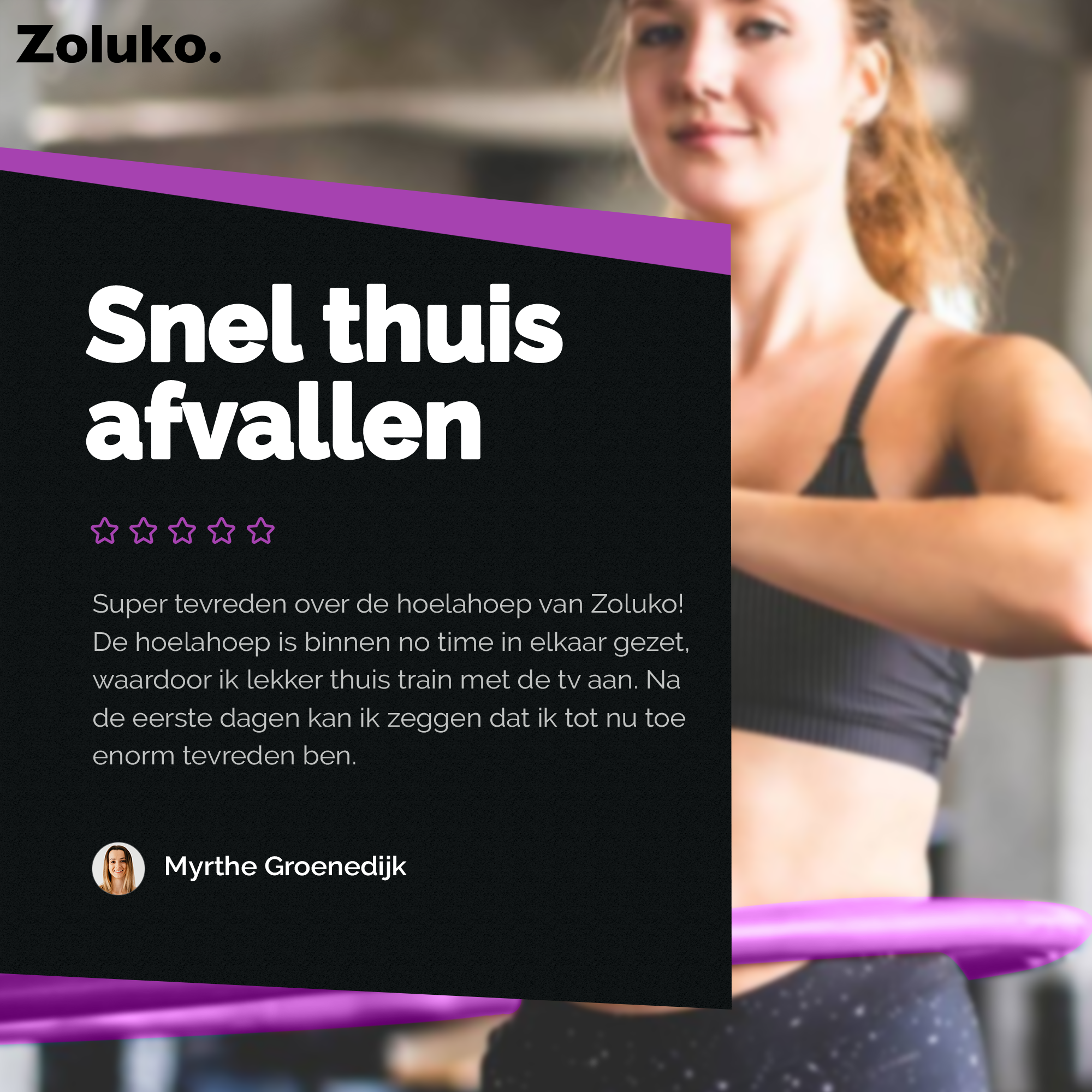 Fitness Hoelahoep met Gewicht Paars