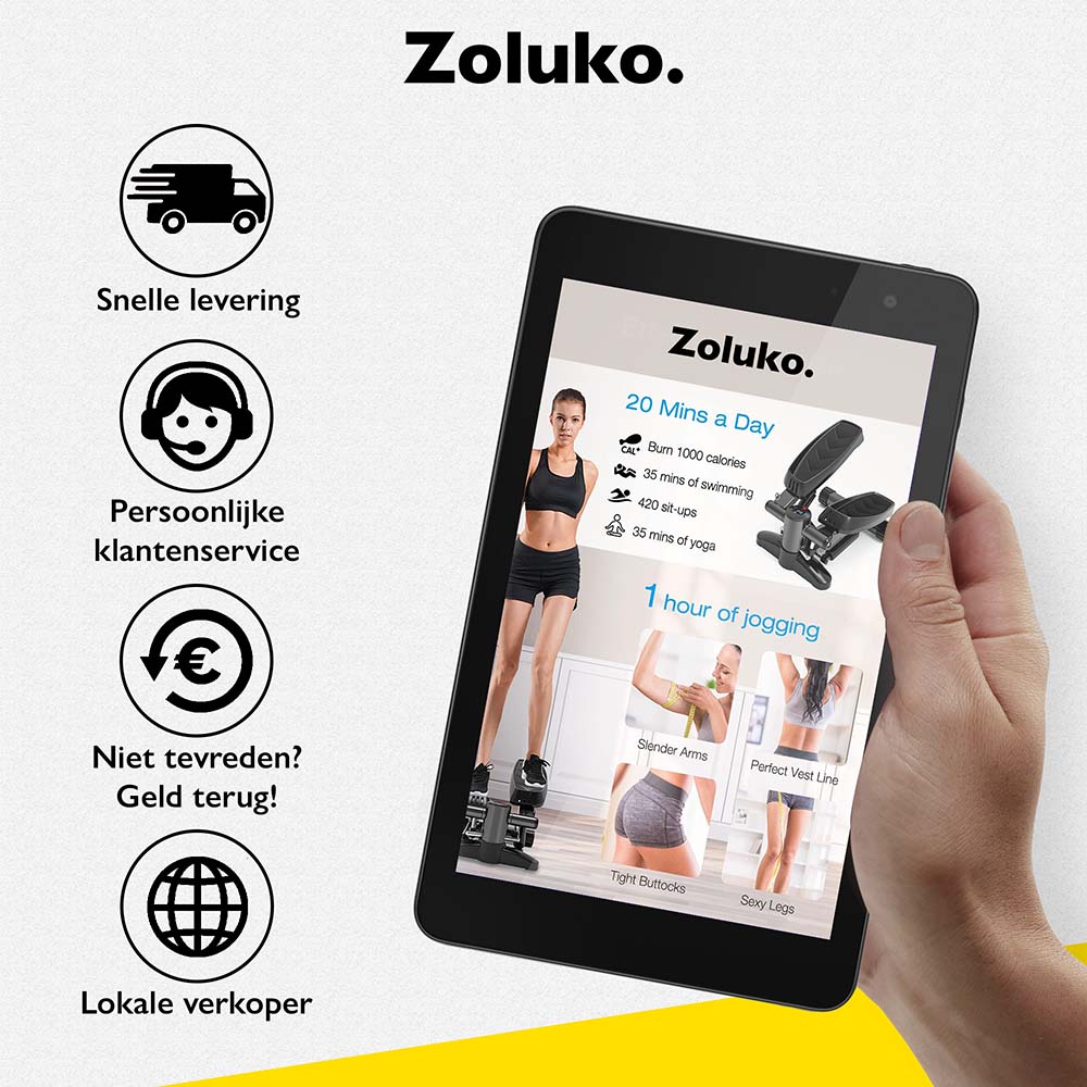 Zoluko Stepper met Display - Inclusief Weerstandsbanden, Antislipmat en E-Book - Stepper Fitness - Fitness Step - Mini Stepper - Step Fitness - Aerobic Step - Step - Stepper Fitnessapparaat - Hometrainer - Zwart 8