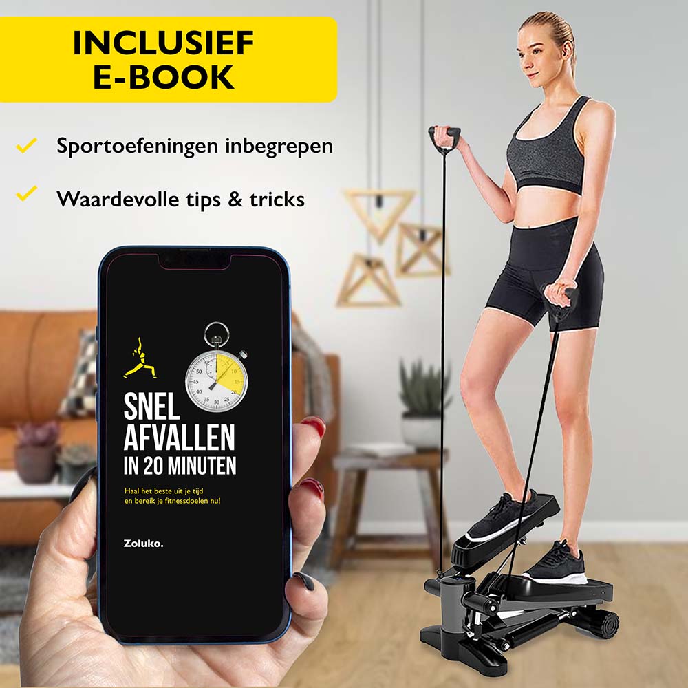 Stepper met Weerstandsbanden Zwart