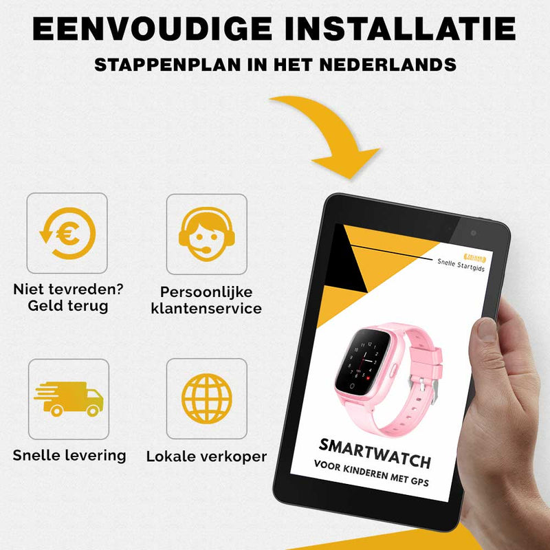 Kinder Smartwatch met GPS Roze