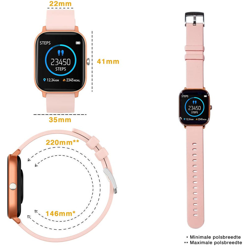 Zoluko Smartwatch met Fitness Tracker - Zwart - Sporthorloge - Fitness horloge 2