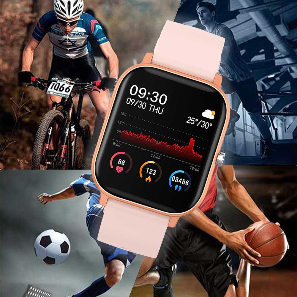 Zoluko Smartwatch met Fitness Tracker - Zwart - Sporthorloge - Fitness horloge 5 #kleur_Wit/Goud