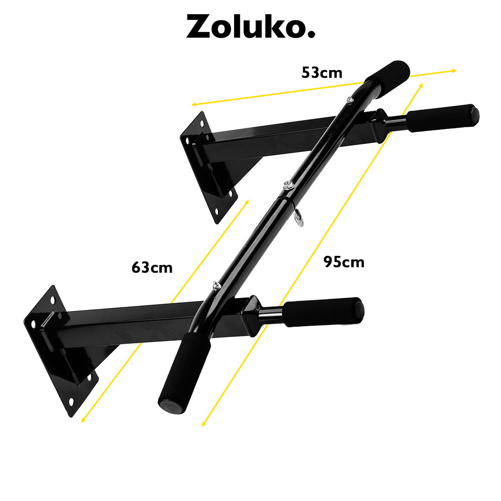 Zoluko Pull up bar muur - Optrekstang muur - Pull up bar wand - Optrekstang wand - Zwart afb. 2 #kleur_zwart