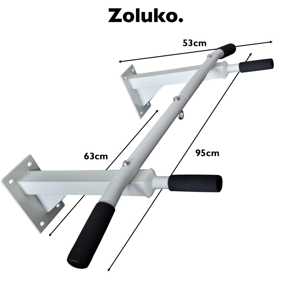 Zoluko Pull up bar muur - Optrekstang muur - Pull up bar wand - Optrekstang wand - Wit afb. 2 #kleur_wit