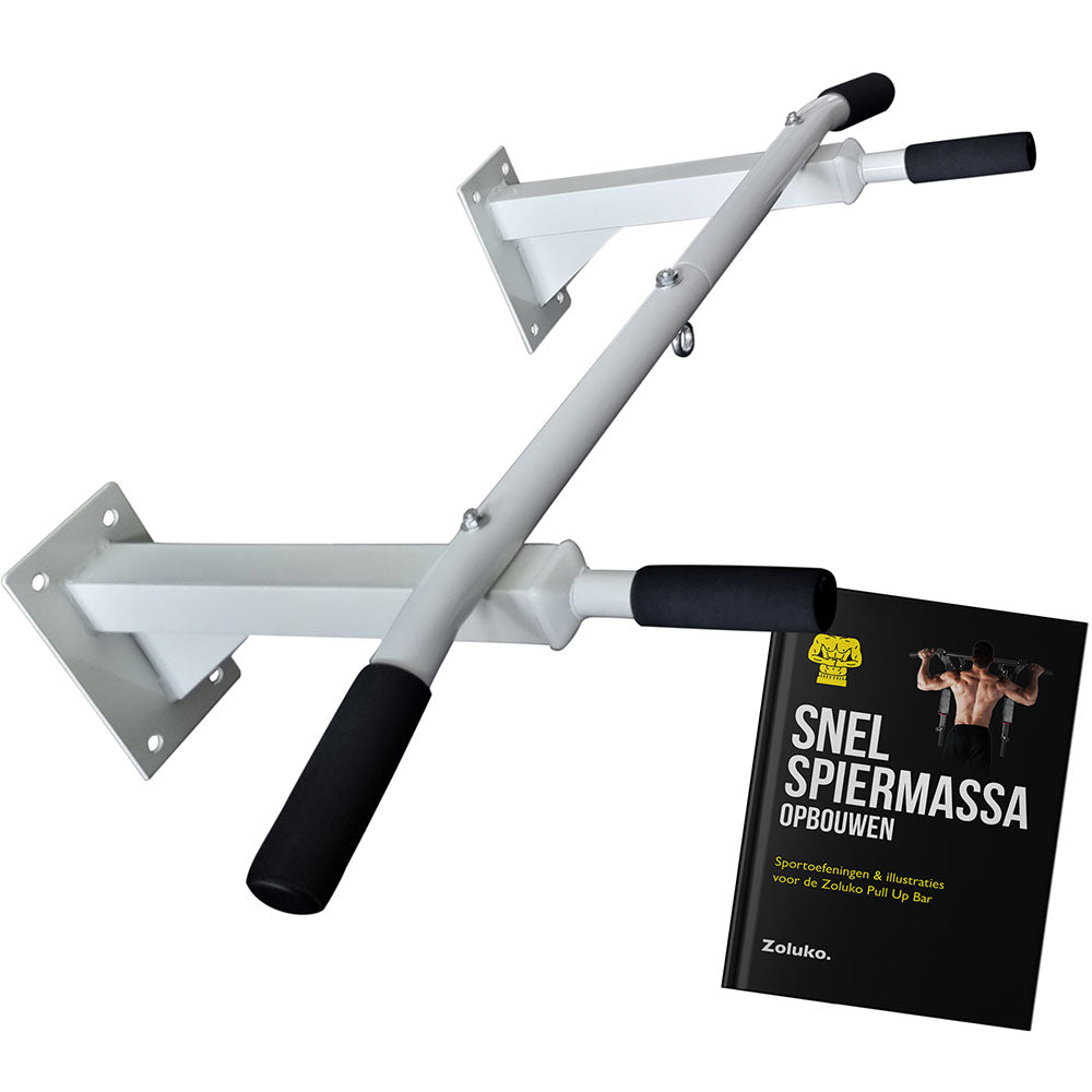 Zoluko Pull up bar muur - Optrekstang muur - Pull up bar wand - Optrekstang wand - Wit afb. 1 #kleur_wit