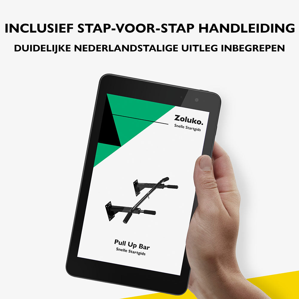 Zoluko Pull up bar muur - Optrekstang muur - Pull up bar wand - Optrekstang wand - Wit afb. 7 #kleur_wit