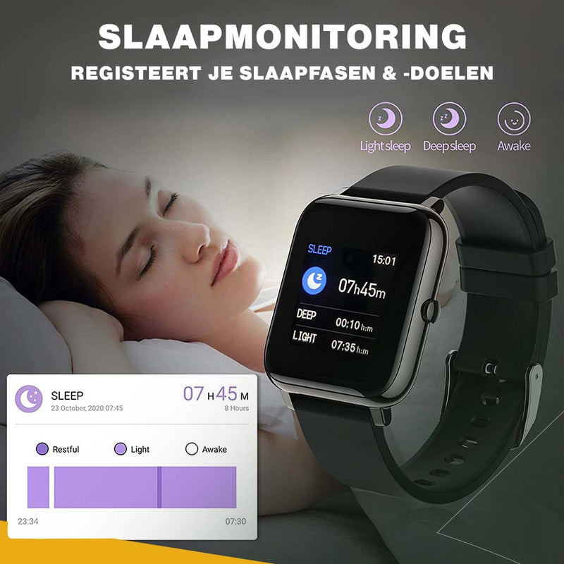 Zoluko Smartwatch met Fitness Tracker - Zwart - Sporthorloge - Fitness horloge 7
