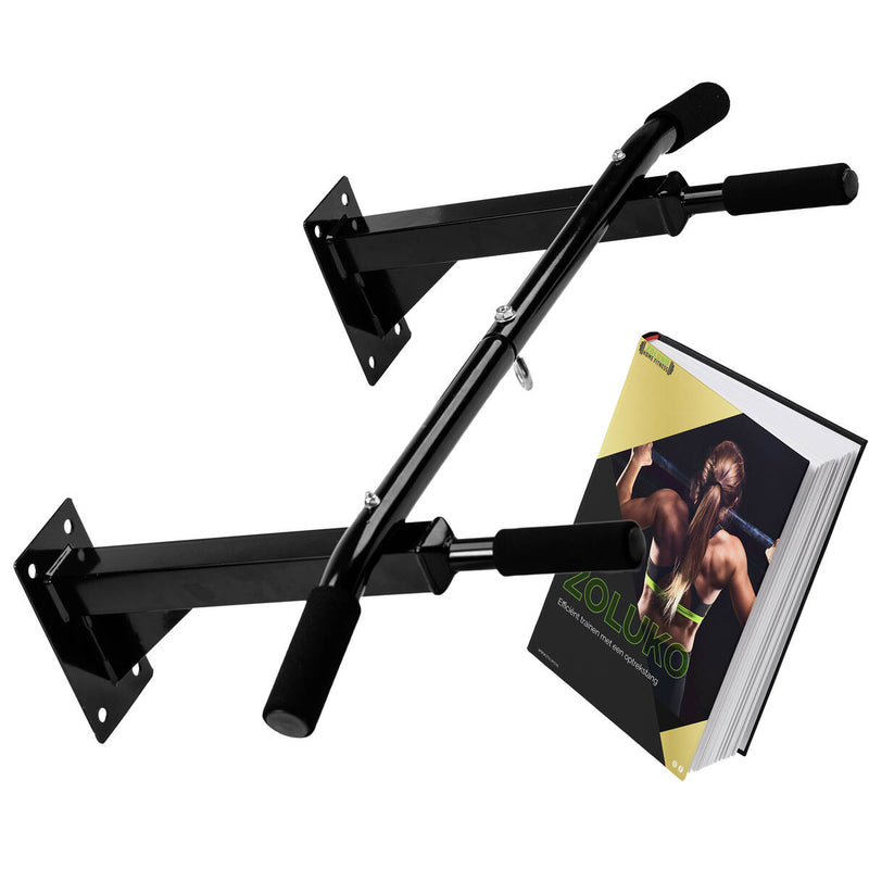 Zoluko Pull up bar muur - Optrekstang muur - Pull up bar wand - Optrekstang wand - Zwart afb. 1